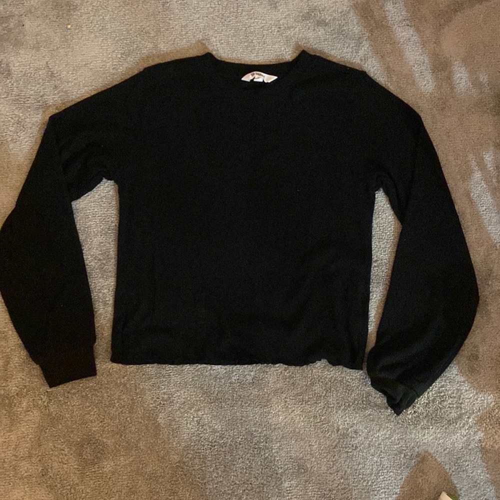 black bb dakota ribbed long sleeve and wide leg pant